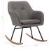 Silla mecedora de tela gris