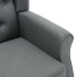 Sillón con reposapiés tela gris
