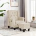 Sillón de masaje con reposapiés tela