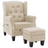 Sillón de masaje con reposapiés tela