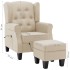 Sillón de masaje con reposapiés tela