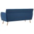 Sofá de 3 plazas tapizado de tela azul 172x70x82