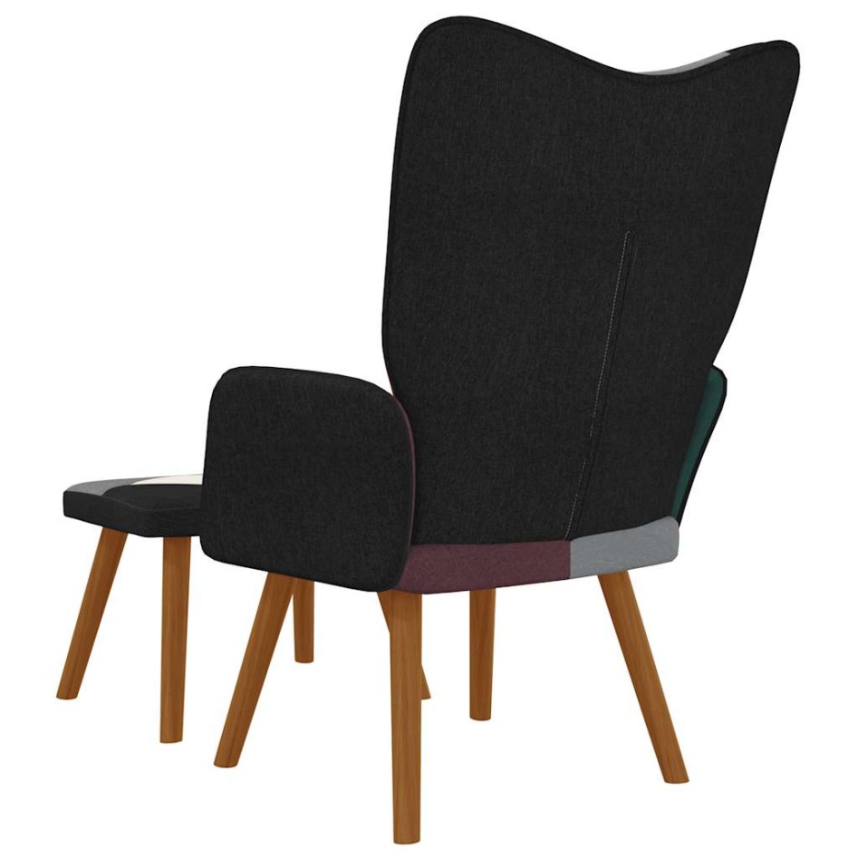 Silla de relajación con reposapiés tela