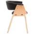 Silla de comedor de madera curvada y cuero sintético