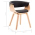 Silla de comedor de madera curvada y cuero sintético