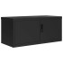 Armario archivador de acero negro 90x40x40