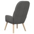 Sillón de relax de tela gris