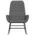 Silla mecedora de tela gris