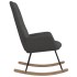 Silla mecedora de tela gris
