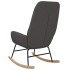 Silla mecedora de tela gris