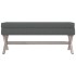 Taburete con almacenaje tela gris oscuro 110x45x49