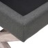 Taburete con almacenaje tela gris oscuro 110x45x49