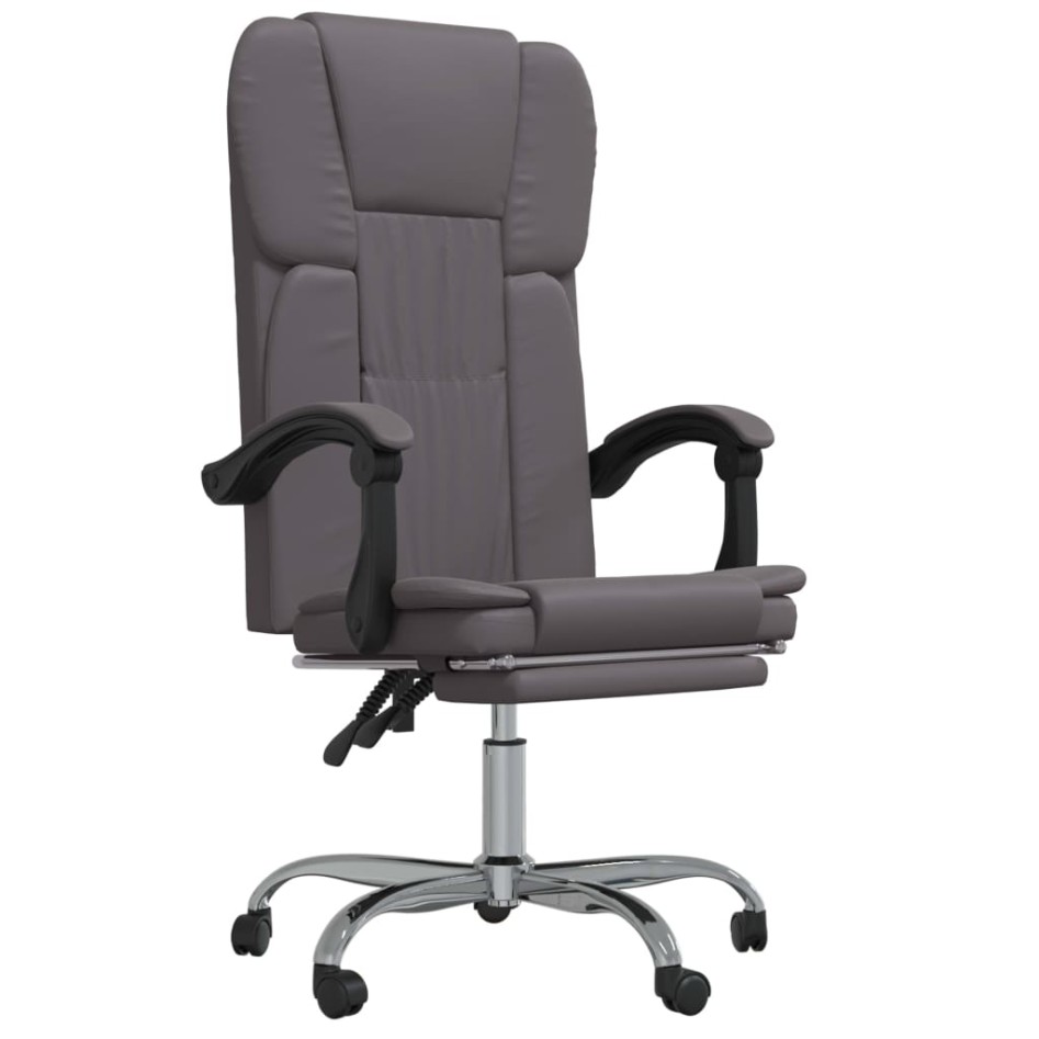 Silla de oficina reclinable cuero sintético