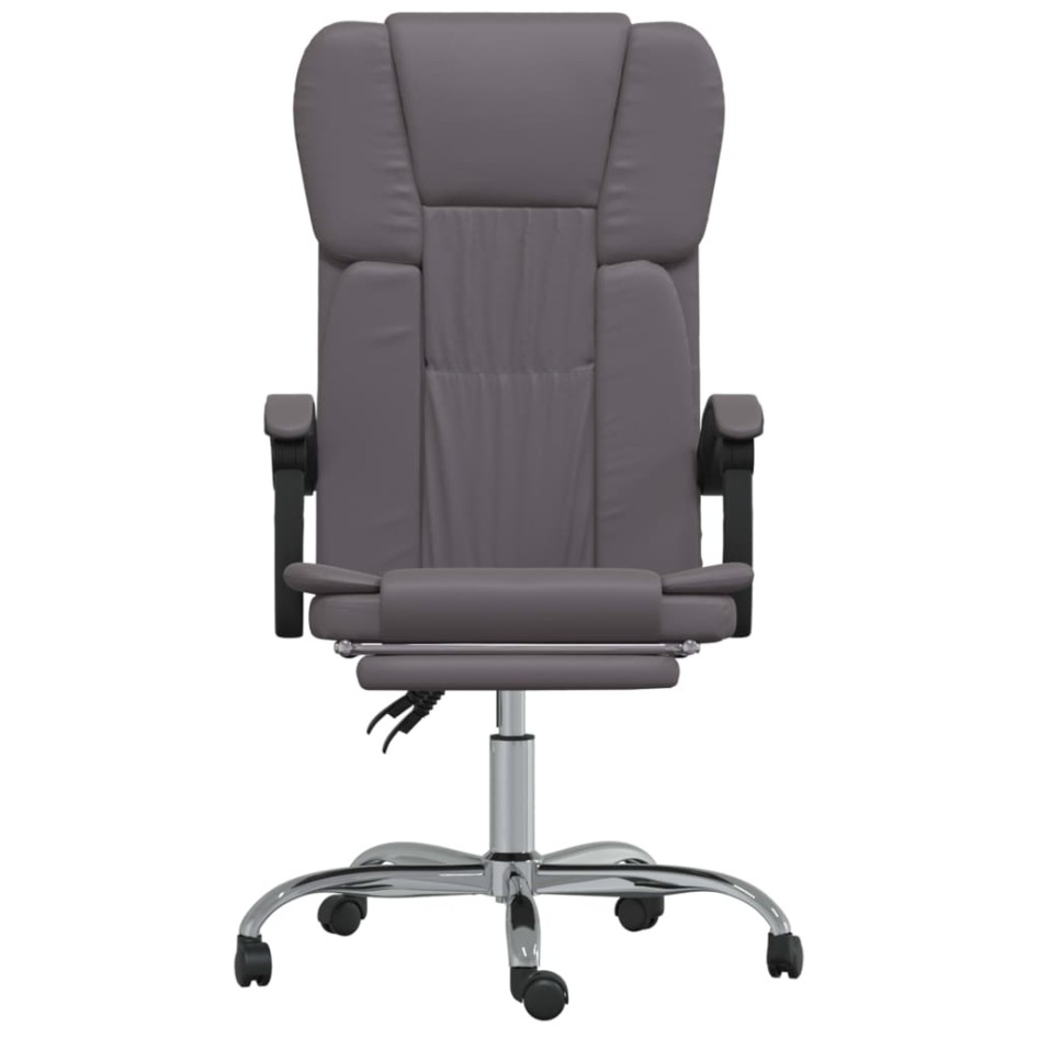 Silla de oficina reclinable cuero sintético