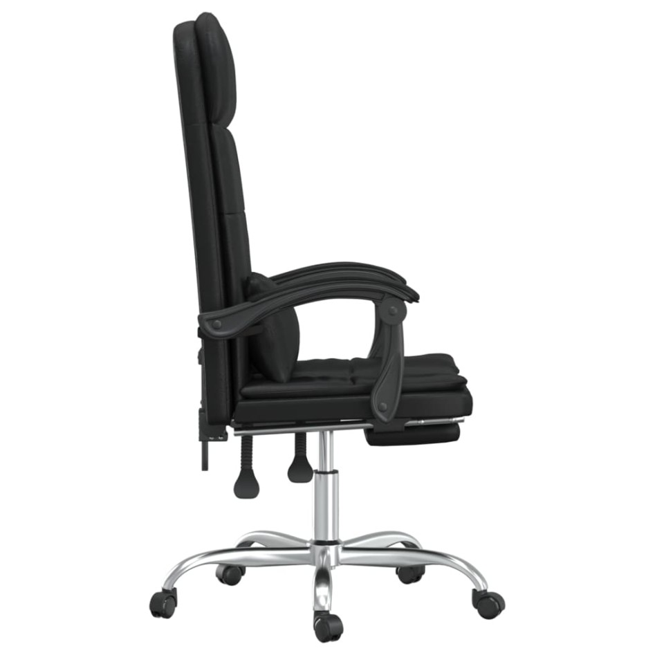 Silla de oficina reclinable masaje cuero sintético