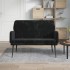Banco de terciopelo negro 108x79x79