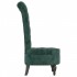 Sillón de respaldo alto con botones terciopelo verde
