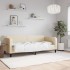 Sofá cama sin colchón tela crema 80x200