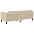 Sofá cama sin colchón tela crema 80x200