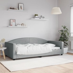 Sofá cama sin colchón tela gris claro 100x200