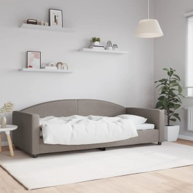 Sofá cama sin colchón tela taupe 90x200