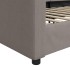 Sofá cama sin colchón tela taupe 90x200