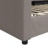 Sofá cama sin colchón tela gris taupe 80x200