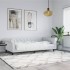 Sofá cama sin colchón cuero sintético blanco 90x200
