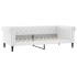 Sofá cama sin colchón cuero sintético blanco 90x200