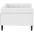 Sofá cama sin colchón cuero sintético blanco 90x200