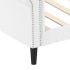 Sofá cama sin colchón cuero sintético blanco 90x200