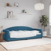 Sofá cama sin colchón terciopelo azul 80x200 cm
