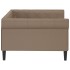 Sofá cama cuero sintético color capuchino 100x200