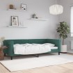 Sofá cama sin colchón terciopelo verde oscuro 90x200cm