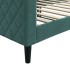 Sofá cama sin colchón terciopelo verde oscuro