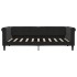 Sofá cama sin colchón terciopelo negro 90x190