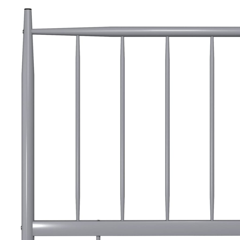 Estructura de cama de metal gris 100x200