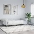 Sofá cama cuero sintético blanco 100x200