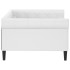 Sofá cama cuero sintético blanco 100x200