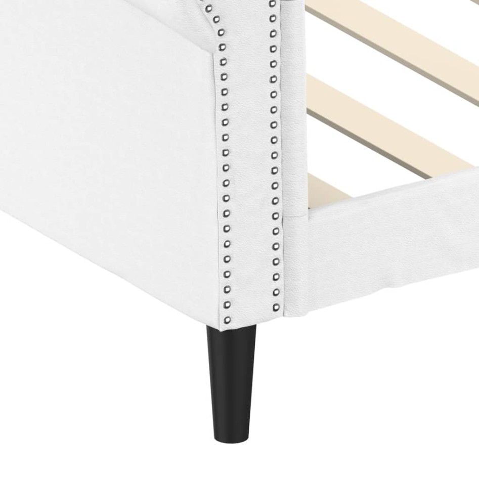 Sofá cama cuero sintético blanco 100x200