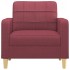 Sillón de tela rojo tinto 60