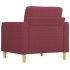 Sillón de tela rojo tinto 60