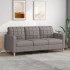 Sofá de 3 plazas de tela gris taupe 180