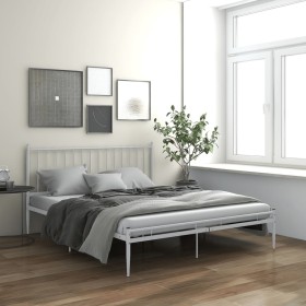 Estructura de cama de metal blanco 200x200