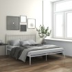 Estructura de cama de metal blanco 200x200 cm