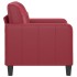 Sillón cuero sintético rojo tinto 60