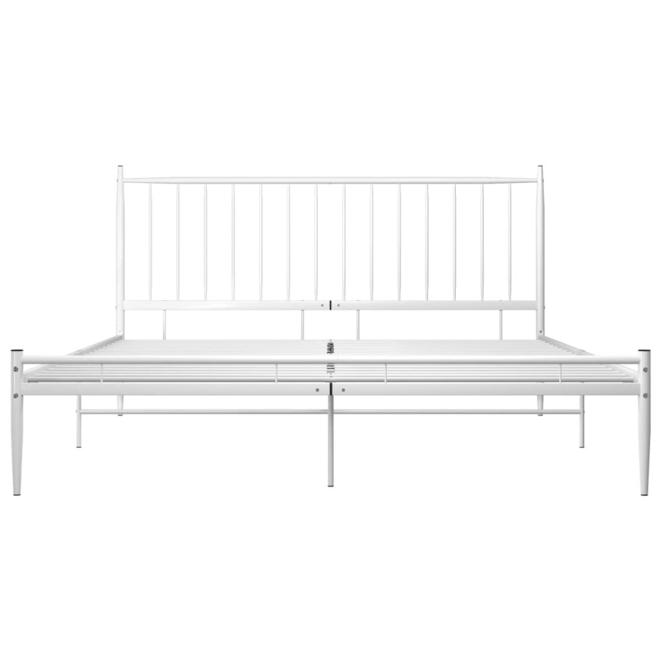 Estructura de cama de metal blanco 200x200