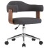Silla de comedor giratoria de madera curvada y tela