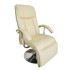 Sillón de masaje de cuero sintético blanco