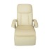 Sillón de masaje de cuero sintético blanco